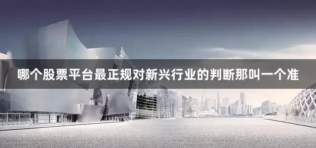哪个股票平台最正规对新兴行业的判断那叫一个准