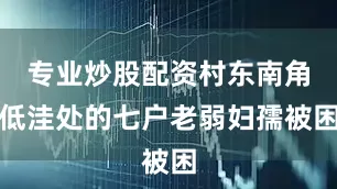 专业炒股配资村东南角低洼处的七户老弱妇孺被困